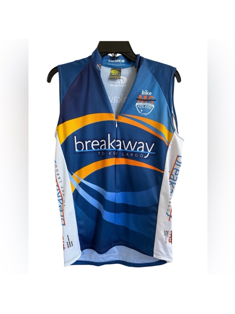 Vintage 2006 Veloce Cycling Jersey Vest Streetwear Sleeveless Bike Top Blue